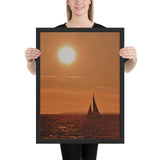 Framed "Sailing at Sunset" Photograph