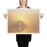 Framed "Behind the Morning Mist" Photograph