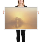 Framed "Behind the Morning Mist" Photograph